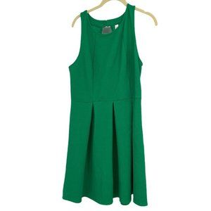 XHileration green skater dress open back Lg